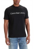 CALVIN KLEIN JEANS A- SS REGULAR INSTITUTIONAL LOGO T-SHIRT ΜΠΛΟΥΖΑ ΑΝΔΡΙΚΗ BLACK