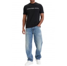 CALVIN KLEIN JEANS A- SS REGULAR INSTITUTIONAL LOGO T-SHIRT ΜΠΛΟΥΖΑ ΑΝΔΡΙΚΗ BLACK