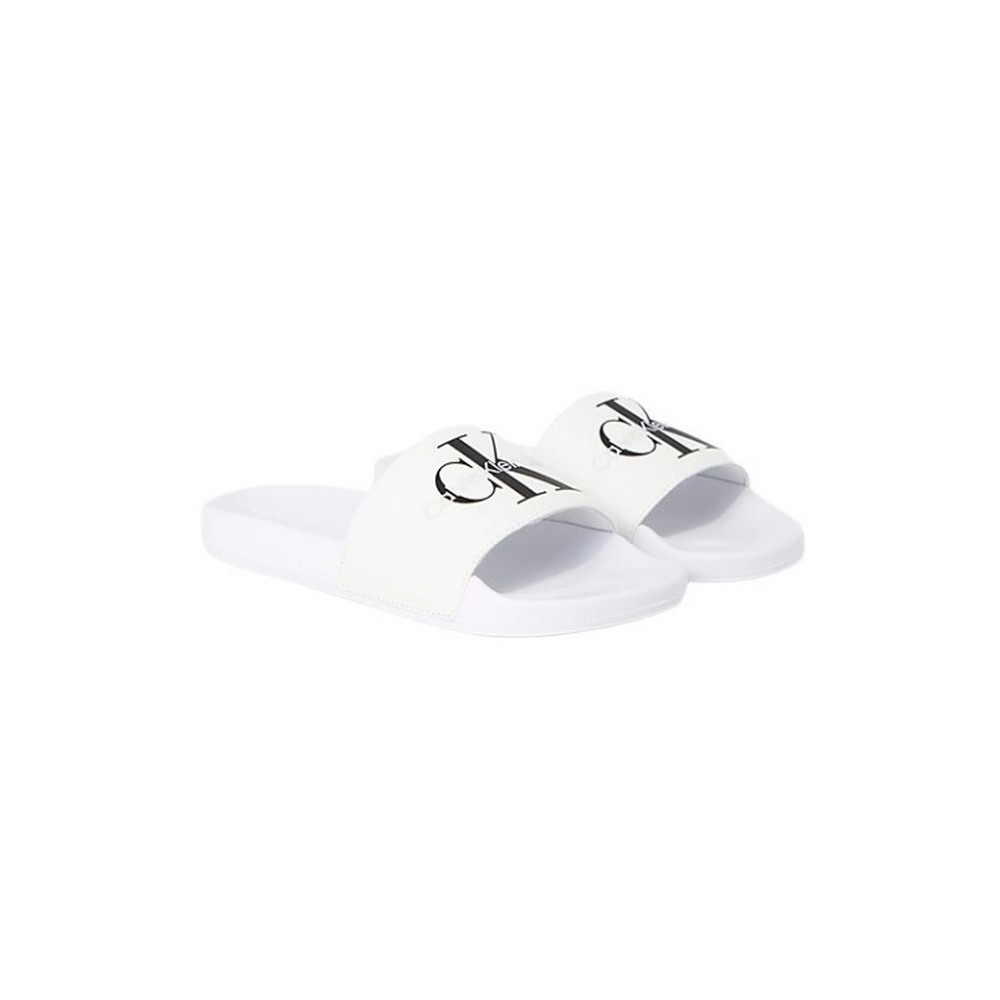 CALVIN KLEIN JEANS SLIDE MONOGRAM CO ΠΑΝΤΟΦΛΑ ΓΥΝΑΙΚΕΙΑ WHITE