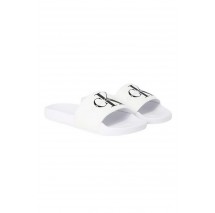 CALVIN KLEIN JEANS SLIDE MONOGRAM CO ΠΑΝΤΟΦΛΑ ΓΥΝΑΙΚΕΙΑ WHITE