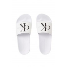 CALVIN KLEIN JEANS SLIDE MONOGRAM CO ΠΑΝΤΟΦΛΑ ΓΥΝΑΙΚΕΙΑ WHITE