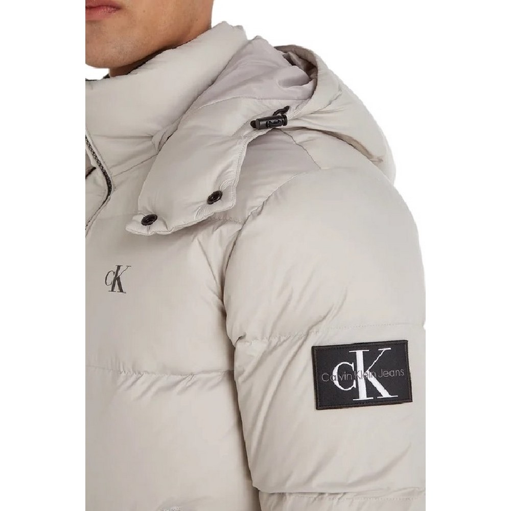 CALVIN KLEIN JEANS ESSENTIALS DOWN JACKET ΜΠΟΥΦΑΝ ΑΝΔΡΙΚΟ GREY