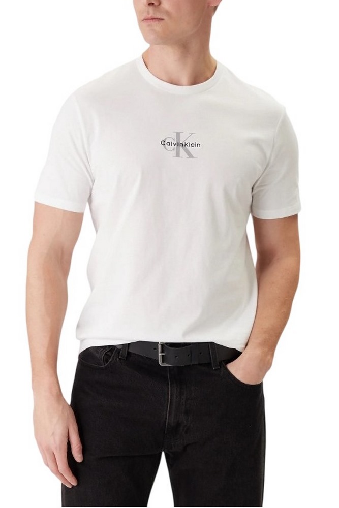 CALVIN KLEIN JEANS 30S MICRO MONOLOGO GRAPHIC T-SHIRT ΜΠΛΟΥΖΑ ΑΝΔΡΙΚΗ BRIGHT WHITE