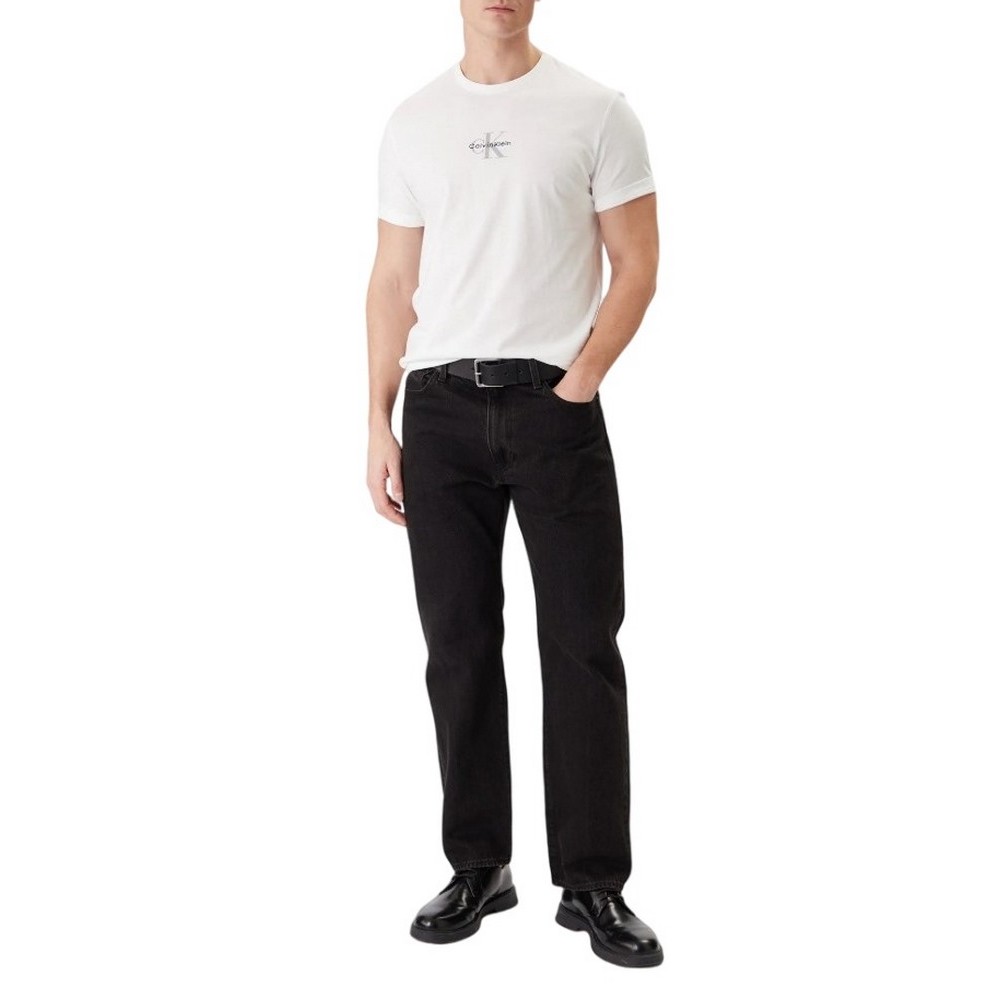 CALVIN KLEIN JEANS 30S MICRO MONOLOGO GRAPHIC T-SHIRT ΜΠΛΟΥΖΑ ΑΝΔΡΙΚΗ BRIGHT WHITE