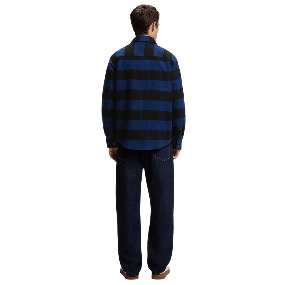 HUGO BOSS EBOLT CASUAL SHIRT ΠΟΥΚΑΜΙΣΟ ΑΝΔΡΙΚΟ BLUE