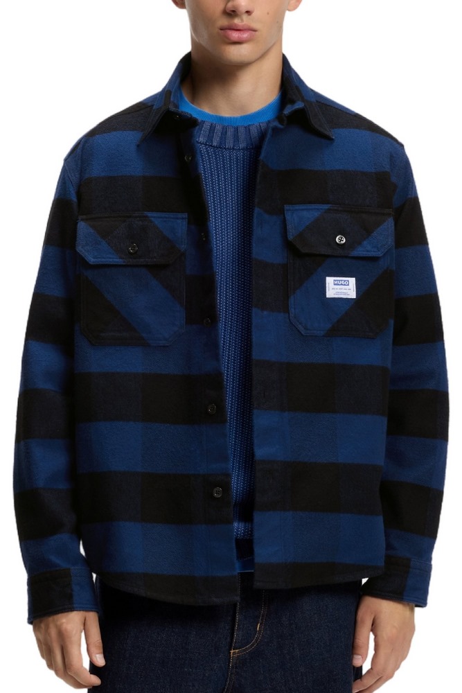 HUGO BOSS EBOLT CASUAL SHIRT ΠΟΥΚΑΜΙΣΟ ΑΝΔΡΙΚΟ BLUE