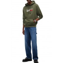 TOMMY JEANS REG DNA PLAY HOODIE ΜΠΛΟΥΖΑ ΦΟΥΤΕΡ ΑΝΔΡΙΚΗ MILITARY GREEN