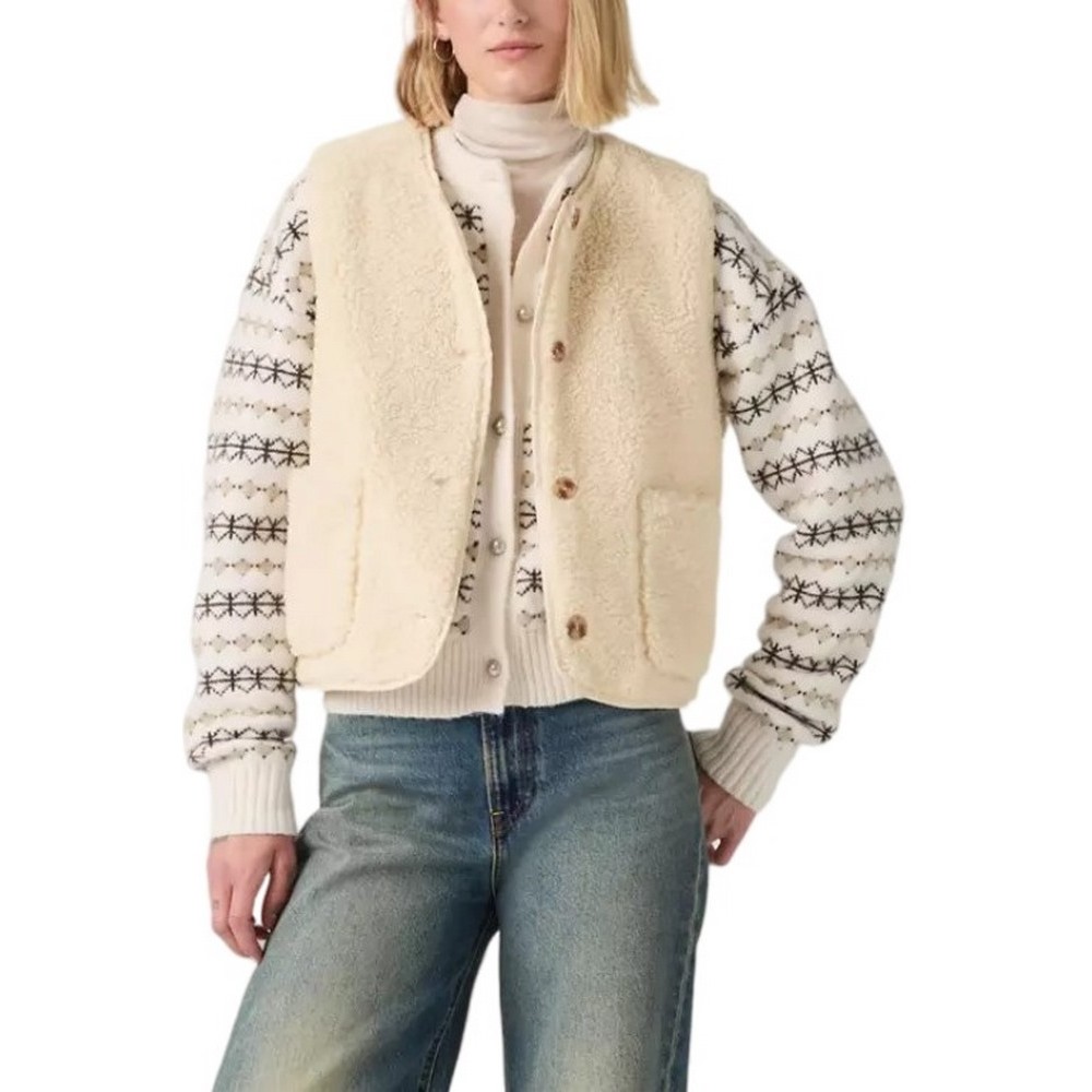 LEVIS REMA SHERPA VEST ΓΙΛΕΚΟ ΓΥΝΑΙΚΕΙΟ NEUTRALS