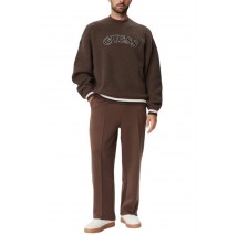 GUESS MACON CN BOUCLE SWEATSHIRT ΜΠΛΟΥΖΑ ΦΟΥΤΕΡ ΑΝΔΡΙΚΗ BROWN