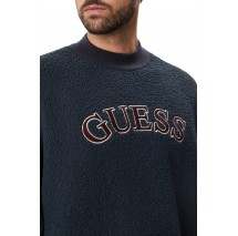 GUESS MACON CN BOUCLE SWEATSHIRT ΜΠΛΟΥΖΑ ΦΟΥΤΕΡ ΑΝΔΡΙΚΗ NAVY