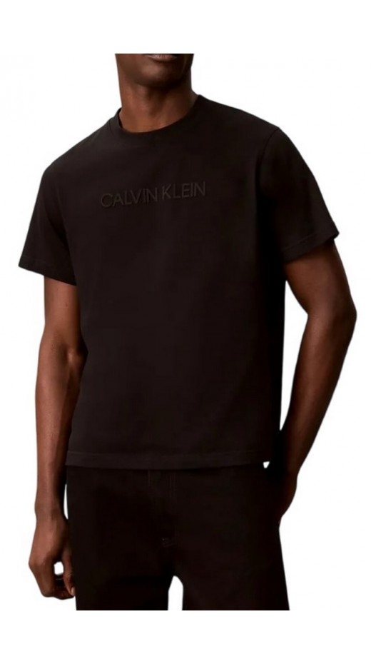 CALVIN KLEIN JEANS 20S EU CAPS FONT CLVIN KLEIN T-SHIRT ΜΠΛΟΥΖΑ ΑΝΔΡΙΚΗ BLACK