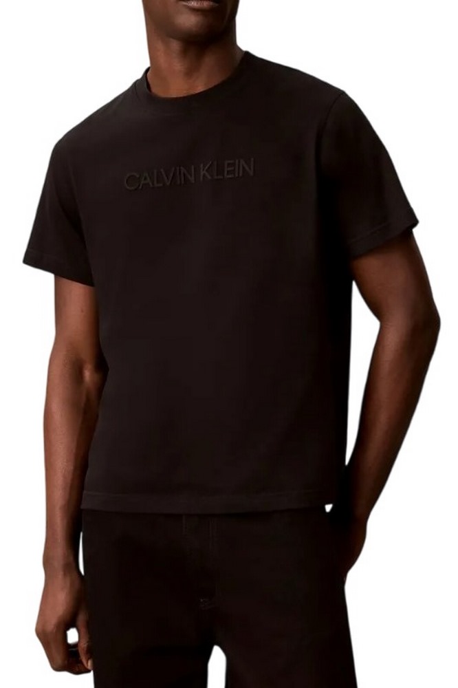 CALVIN KLEIN JEANS 20S EU CAPS FONT CLVIN KLEIN T-SHIRT ΜΠΛΟΥΖΑ ΑΝΔΡΙΚΗ BLACK