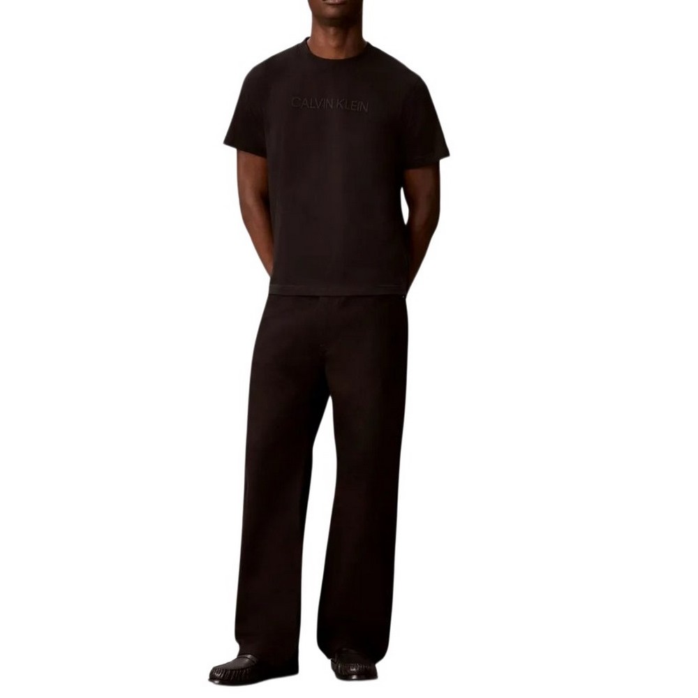 CALVIN KLEIN JEANS 20S EU CAPS FONT CLVIN KLEIN T-SHIRT ΜΠΛΟΥΖΑ ΑΝΔΡΙΚΗ BLACK