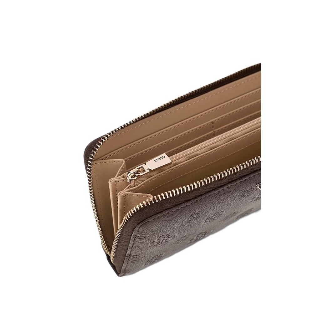 GUESS BLAKE SLG LARGE ZIP AROUND ΠΟΡΤΟΦΟΛΙ ΓΥΝΑΙΚΕΙΟ BROWN
