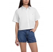 GUESS JEANS CAMP COLLAR BO ΠΟΥΚΑΜΙΣΟ ΓΥΝΑΙΚΕΙΟ WHITE