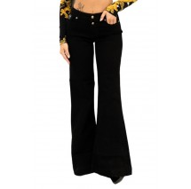 VERSACE JEANS COUTURE FLARE LOW WAIST STELLA RIC.VJC ΠΑΝΤΕΛΟΝΙ ΓΥΝΑΙΚΕΙΟ BLACK DENIM