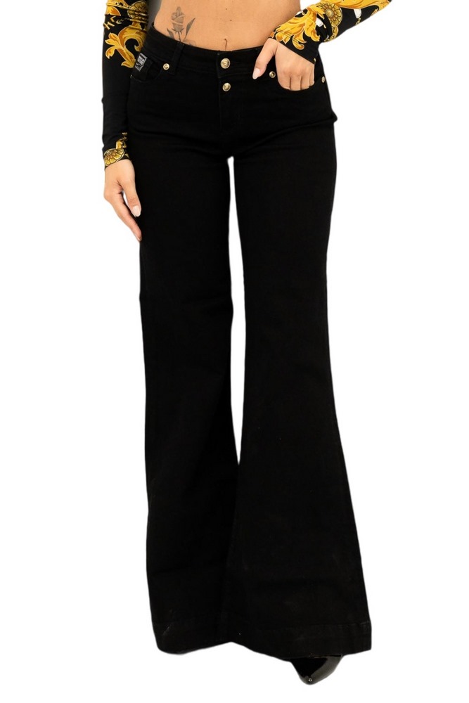 VERSACE JEANS COUTURE FLARE LOW WAIST STELLA RIC.VJC ΠΑΝΤΕΛΟΝΙ ΓΥΝΑΙΚΕΙΟ BLACK DENIM