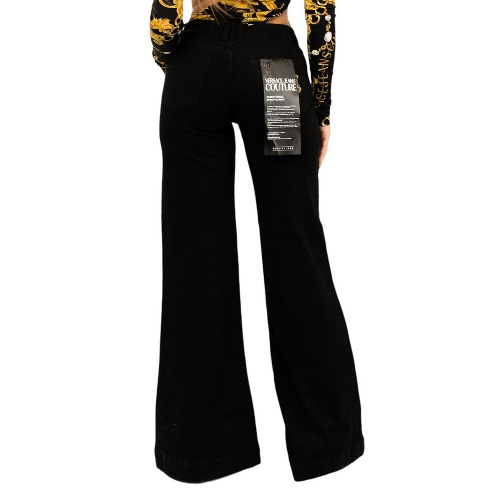 VERSACE JEANS COUTURE FLARE LOW WAIST STELLA RIC.VJC ΠΑΝΤΕΛΟΝΙ ΓΥΝΑΙΚΕΙΟ BLACK DENIM
