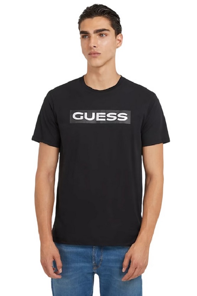 GUESS SS BSC HD METALLIC L ΜΠΛΟΥΖΑ ΑΝΔΡΙΚΗ BLACK