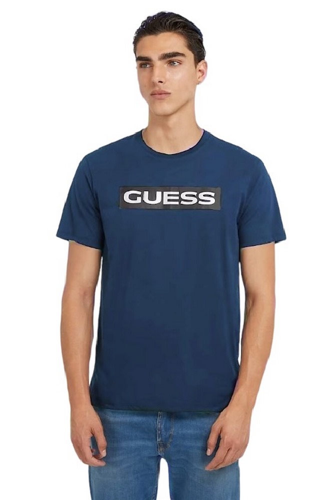 GUESS SS BSC HD METALLIC L ΜΠΛΟΥΖΑ ΑΝΔΡΙΚΗ NAVY