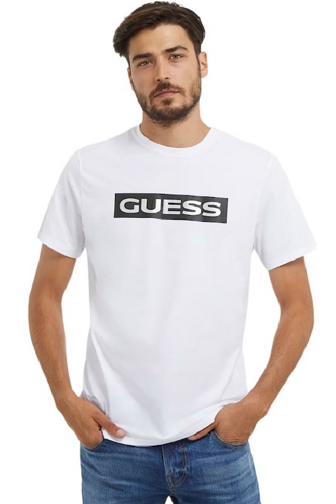 GUESS SS BSC HD METALLIC L ΜΠΛΟΥΖΑ ΑΝΔΡΙΚΗ WHITE