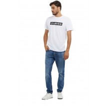 GUESS METALLIC T-SHIRT ΜΠΛΟΥΖΑ ΑΝΔΡΙΚΗ WHITE