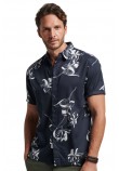 SUPERDRY D2 OVIN VINTAGE HAWAIIAN S/S SHIRT ΠΟΥΚΑΜΙΣΟ ΑΝΔΡΙΚΟ NAVY/WHITE