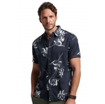 SUPERDRY D2 OVIN VINTAGE HAWAIIAN S/S SHIRT ΠΟΥΚΑΜΙΣΟ ΑΝΔΡΙΚΟ NAVY/WHITE