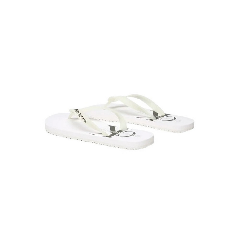 CALVIN KLEIN JEANS BEACH SANDAL MONOGRAM ΠΑΝΤΟΦΛΑ  ΑΝΔΡΙΚΗ WHITE