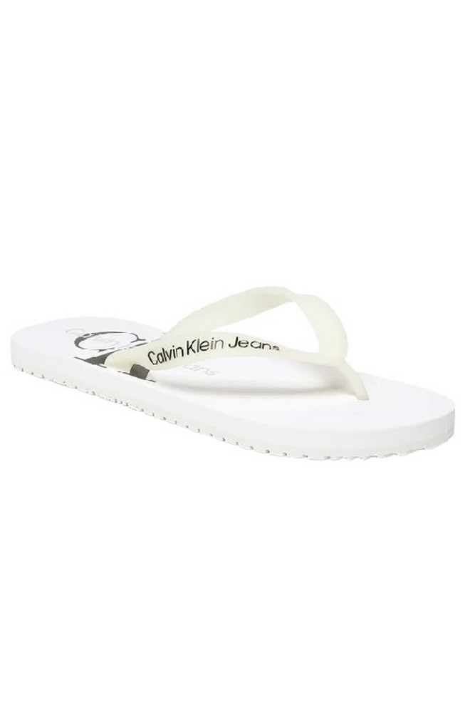 CALVIN KLEIN JEANS BEACH SANDAL MONOGRAM ΠΑΝΤΟΦΛΑ  ΑΝΔΡΙΚΗ WHITE