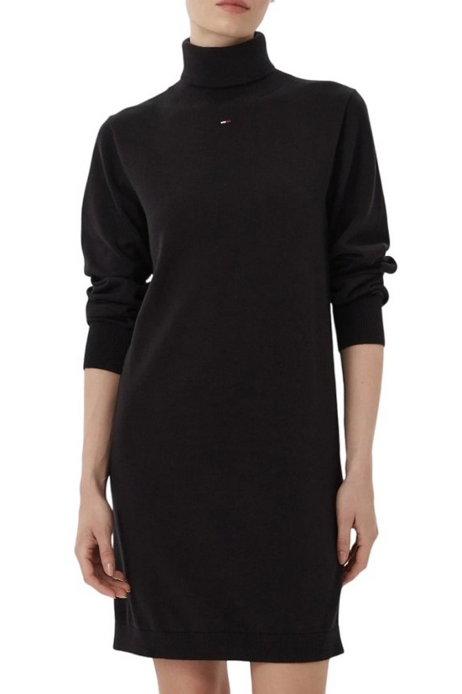TOMMY JEANS ESS TURTLENECK SWEATER DRESS ΦΟΡΕΜΑ ΓΥΝΑΙΚΕΙΟ BLACK