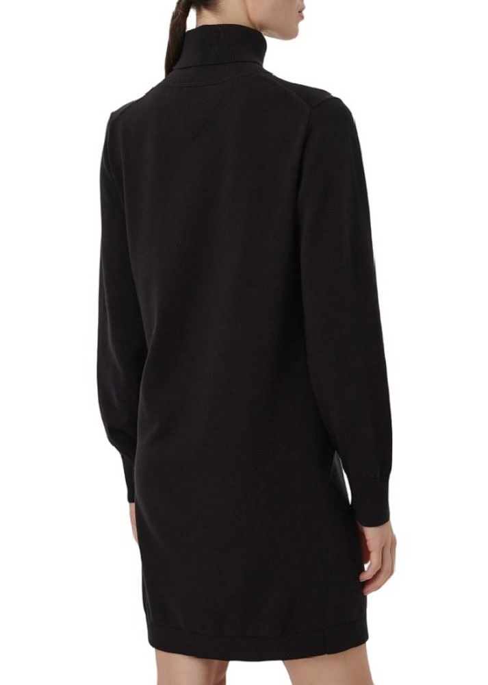 TOMMY JEANS ESS TURTLENECK SWEATER DRESS ΦΟΡΕΜΑ ΓΥΝΑΙΚΕΙΟ BLACK