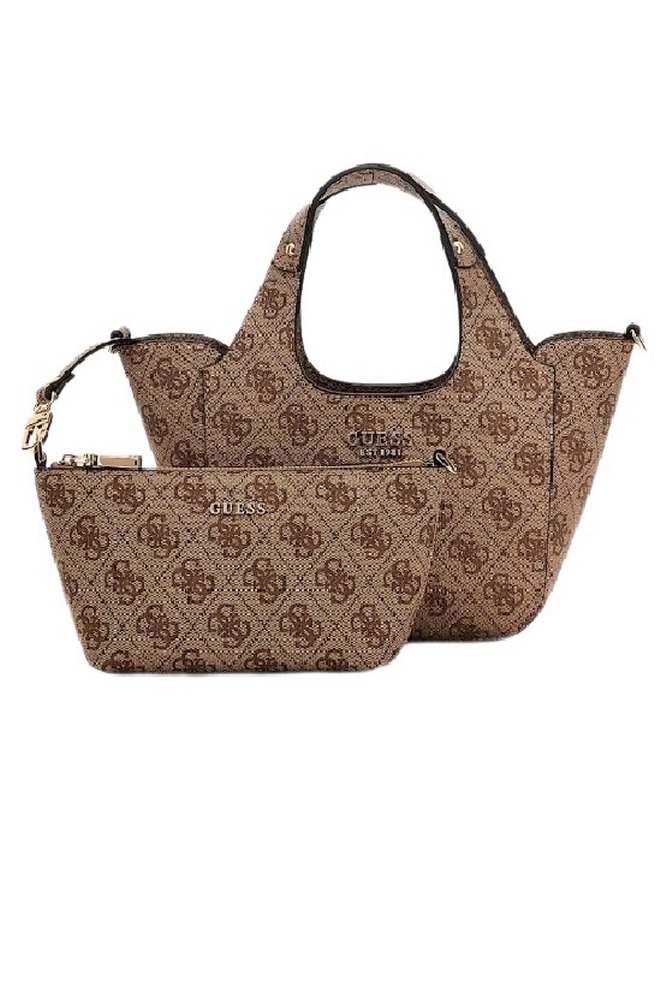 GUESS CALISTA 2 IN 1 MINI TOTE ΤΣΑΝΤΑ ΓΥΝΑΙΚΕΙΑ LATTE