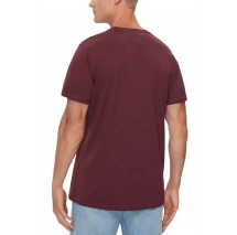 TOMMY JEANS SLIM ESSENTIAL FLAG TEE T-SHIRT ΜΠΛΟΥΖΑ ΑΝΔΡΙΚΗ BORDEAUX