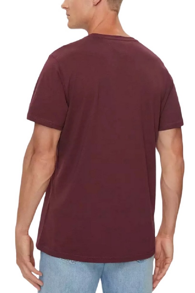 TOMMY JEANS SLIM ESSENTIAL FLAG TEE T-SHIRT ΜΠΛΟΥΖΑ ΑΝΔΡΙΚΗ BORDEAUX