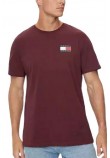 TOMMY JEANS SLIM ESSENTIAL FLAG TEE T-SHIRT ΜΠΛΟΥΖΑ ΑΝΔΡΙΚΗ BORDEAUX