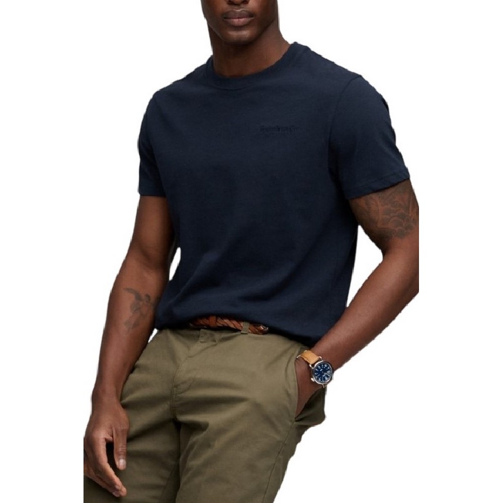 SUPERDRY ESSENTIAL COMPANY LOGO T-SHIRT ΜΠΛΟΥΖΑ ΑΝΔΡΙΚΗ DARK NAVY
