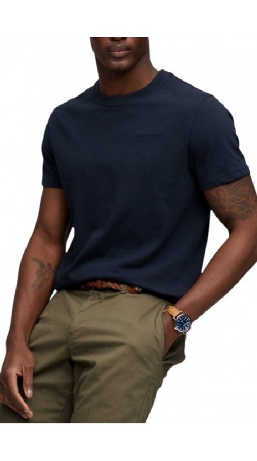 SUPERDRY ESSENTIAL COMPANY LOGO T-SHIRT ΜΠΛΟΥΖΑ ΑΝΔΡΙΚΗ DARK NAVY