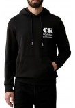 CALVIN KLEIN 350TERRY EU BO ΜΠΛΟΥΖΑ ΦΟΥΤΕΡ ΑΝΔΡΙΚΗ BLACK