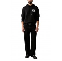 CALVIN KLEIN 350TERRY EU BO ΜΠΛΟΥΖΑ ΦΟΥΤΕΡ ΑΝΔΡΙΚΗ BLACK