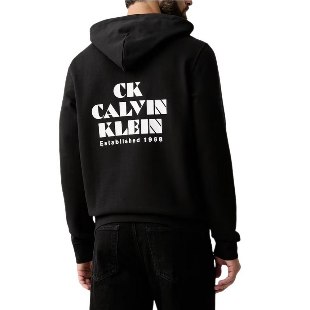 CALVIN KLEIN 350TERRY EU BO ΜΠΛΟΥΖΑ ΦΟΥΤΕΡ ΑΝΔΡΙΚΗ BLACK
