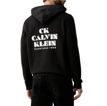 CALVIN KLEIN 350TERRY EU BO ΜΠΛΟΥΖΑ ΦΟΥΤΕΡ ΑΝΔΡΙΚΗ BLACK