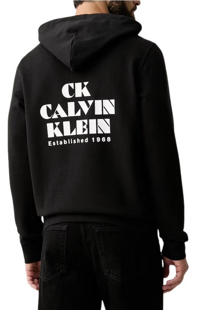 CALVIN KLEIN 350TERRY EU BO ΜΠΛΟΥΖΑ ΦΟΥΤΕΡ ΑΝΔΡΙΚΗ BLACK