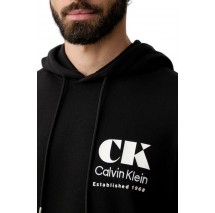 CALVIN KLEIN 350TERRY EU BO ΜΠΛΟΥΖΑ ΦΟΥΤΕΡ ΑΝΔΡΙΚΗ BLACK