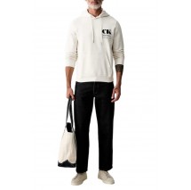 CALVIN KLEIN 350TERRY EU BO ΜΠΛΟΥΖΑ ΦΟΥΤΕΡ ΑΝΔΡΙΚΗ OFF WHITE