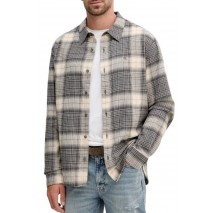 CALVIN KLEIN JEANS LS BRUSHED PLAID EASY SHIRT ΠΟΥΚΑΜΙΣΟ ΑΝΔΡΙΚΟ BLACK