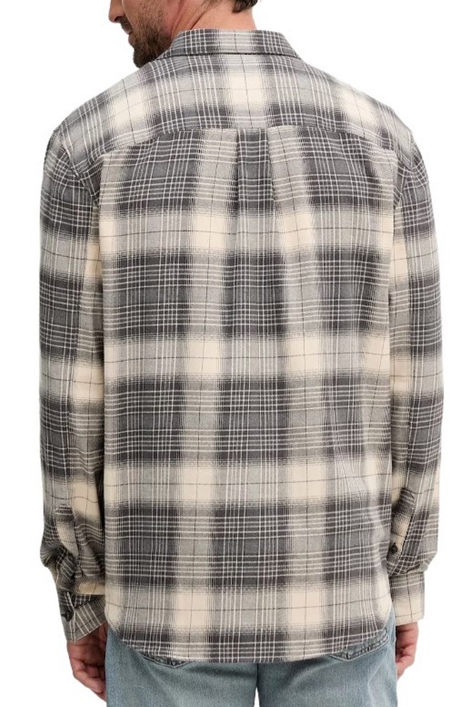 CALVIN KLEIN JEANS LS BRUSHED PLAID EASY SHIRT ΠΟΥΚΑΜΙΣΟ ΑΝΔΡΙΚΟ BLACK