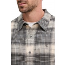 CALVIN KLEIN JEANS LS BRUSHED PLAID EASY SHIRT ΠΟΥΚΑΜΙΣΟ ΑΝΔΡΙΚΟ BLACK