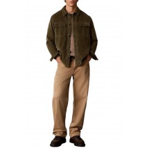 CALVIN KLEIN JEANS CORDUROY EASY OVERSHIRT ΠΟΥΚΑΜΙΣΟ ΑΝΔΡΙΚΟ OLIVE
