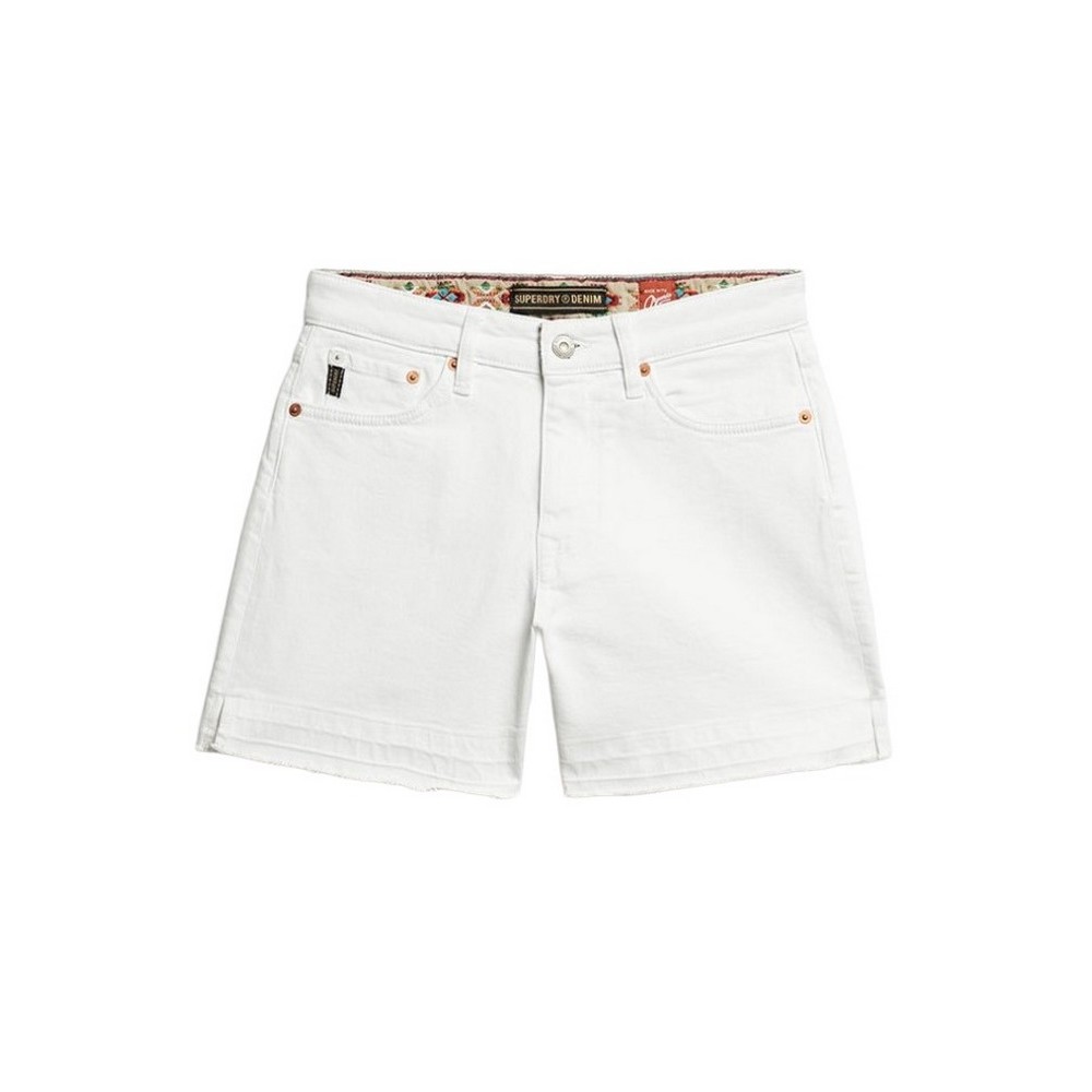 SUPERDRY VINTAGE MID RISE CUT OFF SHORT ΣΟΡΤΣ ΓΥΝΑΙΚΕΙΟ WHITE